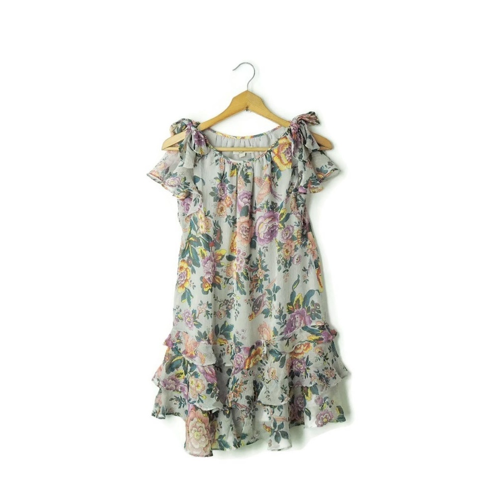 Ann Taylor Flounce Ruffle floral romantic dress_2